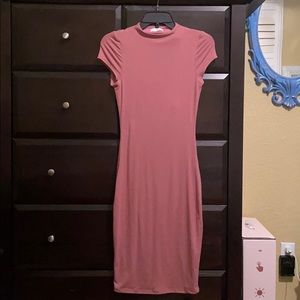 Midi bodycon dress dusty rose